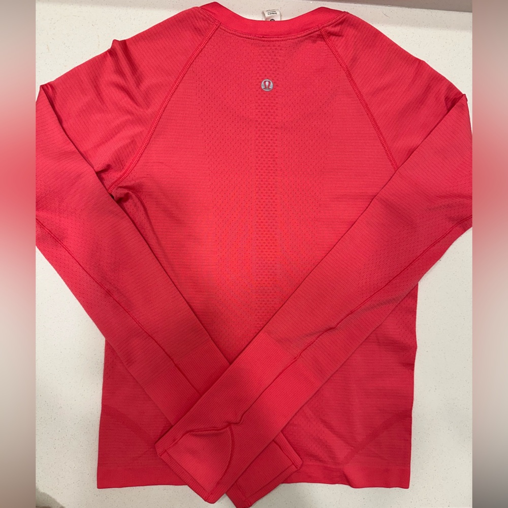 lululemon athletica pink/red Long Sleeve Top